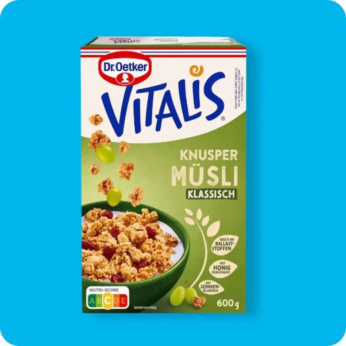 Bild 1 von DR. OETKER Vitalis-Müsli, Verschiedene Sorten