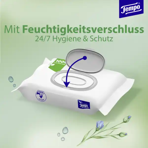 Bild 3 von Tempo Feuchte Toilettentücher Sanft & Pflegend Duo-Vorteilspack