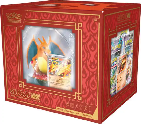 Bild 3 von Amigo Pokémon-Sammelkartenspiel Super-Premium-Kollektion Glurak-ex