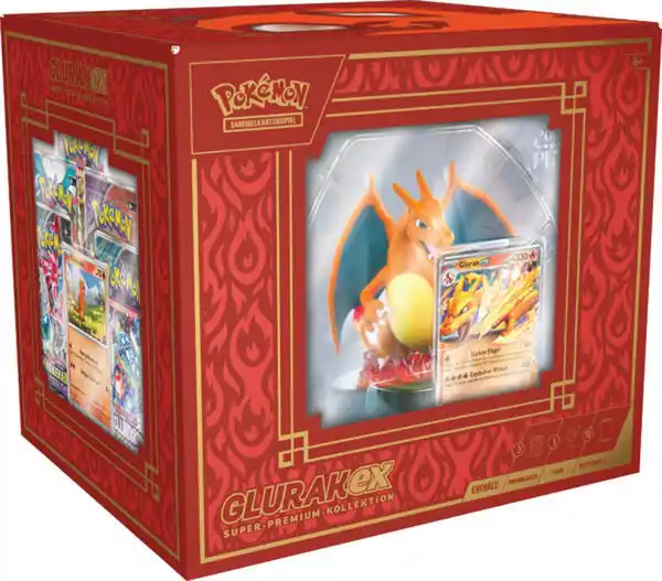 Bild 2 von Amigo Pokémon-Sammelkartenspiel Super-Premium-Kollektion Glurak-ex