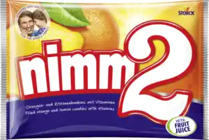 Storck nimm2 Orangen- und Zitronen Bonbons mit Vitaminen, 1.000 g