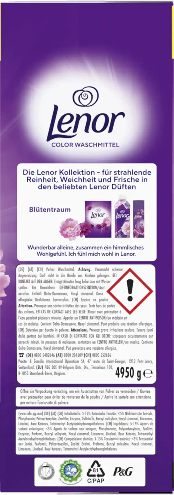 Bild 4 von Lenor Colorwaschmittel Pulver Blütentraum 90 WL