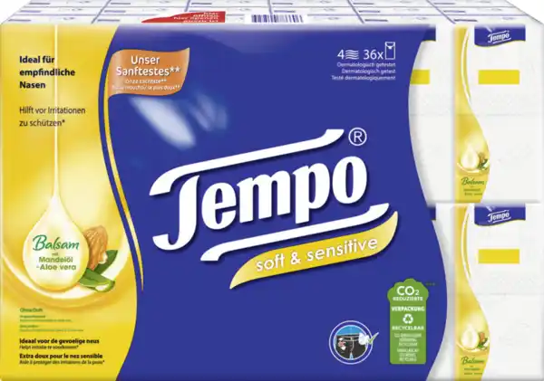 Bild 1 von Tempo Taschentücher soft & sensitive