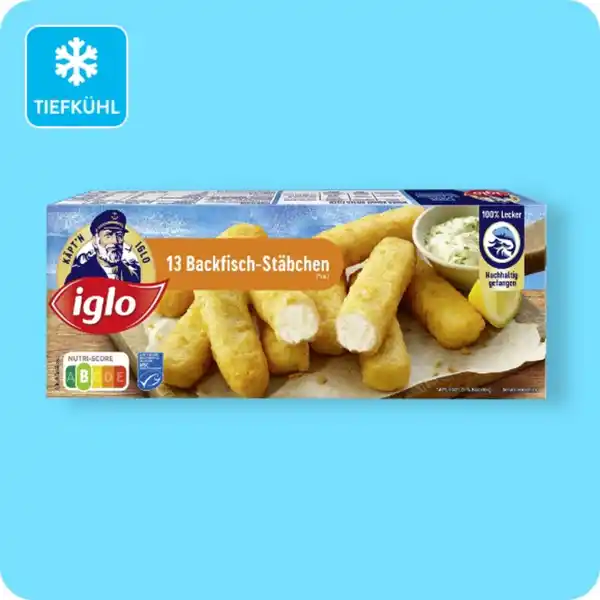 Bild 1 von IGLO Backfischstäbchen
