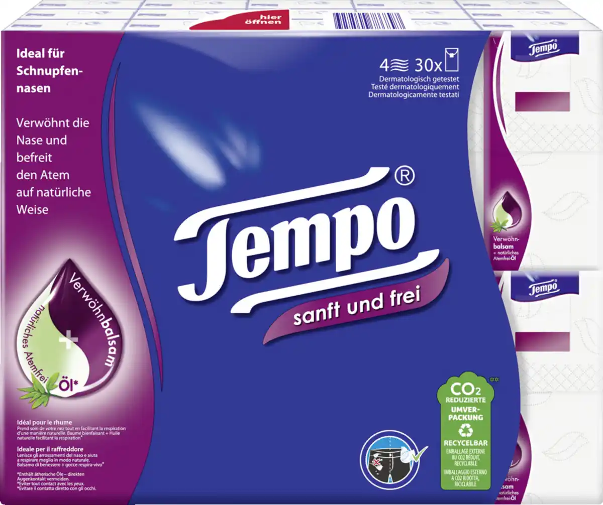 Bild 1 von Tempo Taschentücher sanft & frei