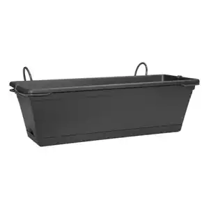 Balkonkasten, BxHxT: 49 x 19,5 x 27,5 cm, grau, Kunststoff