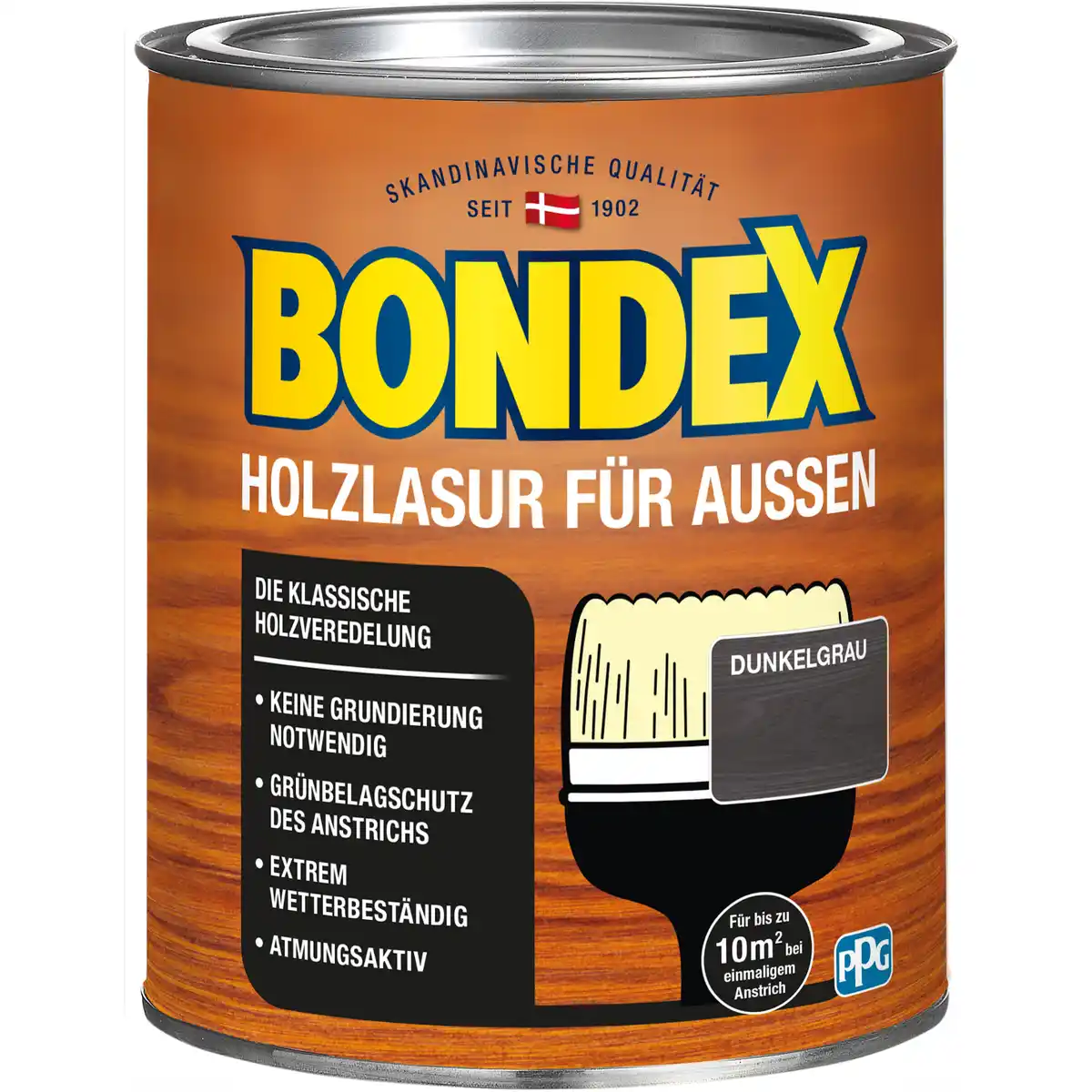 Bild 1 von Bondex Holzlasur dunkelgrau 750 ml