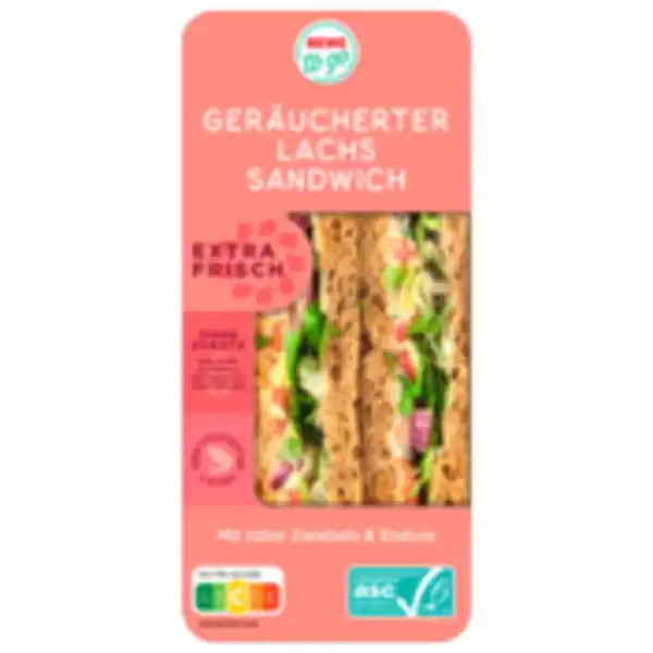 Bild 1 von REWE to go Sandwich Geräucherter Lachs