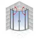 Bild 2 von Runddusche »Alexa Style 2.0«, BxH: 90 x 192 cm, aluminiumfarben