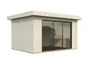 Bild 1 von Palmako Gartenhaus Lydia 385 x 291 cm mit Schiebetüren naturbelassen