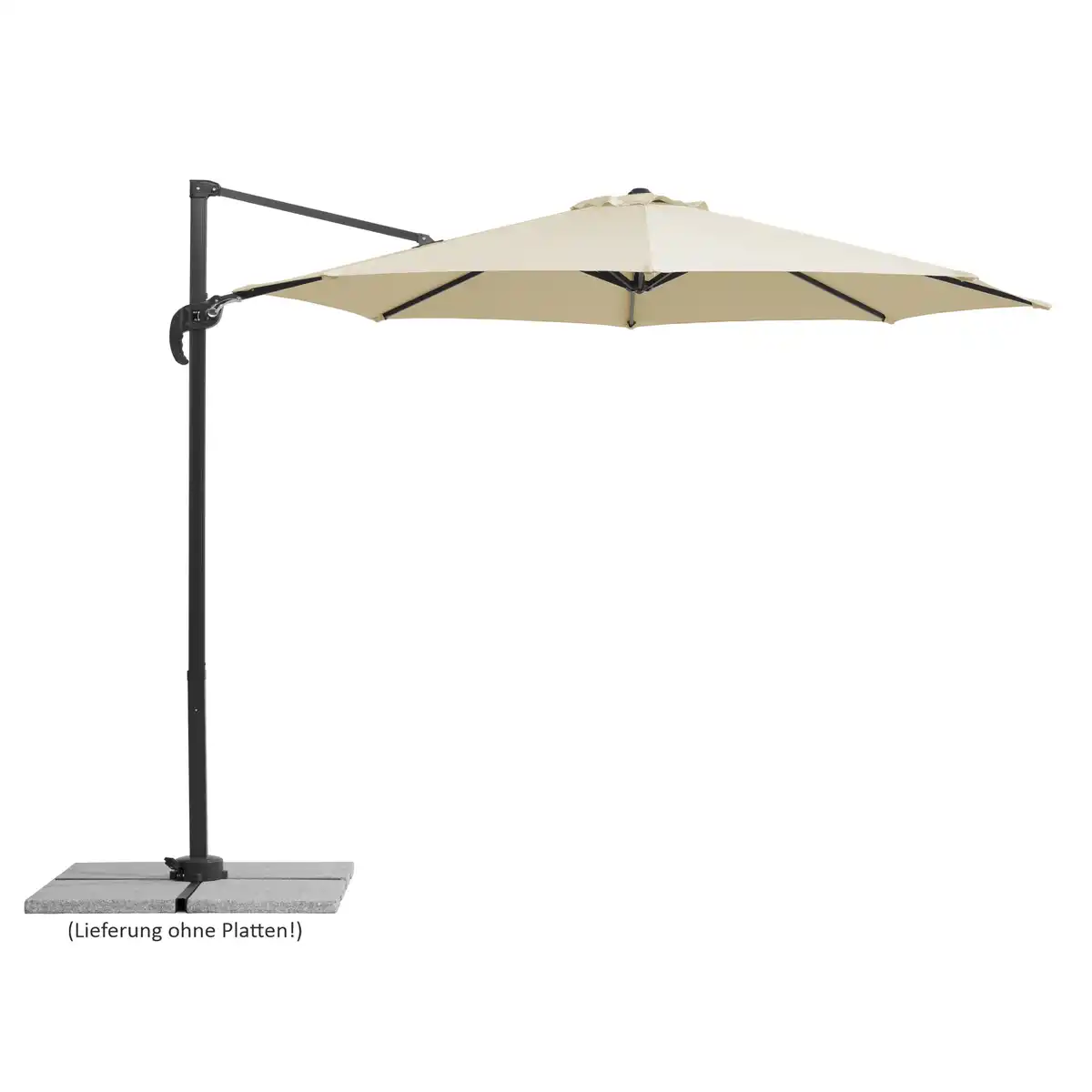 Bild 1 von Schneider Ampelschirm 'Rhodos Junior' naturfarben Ø 300 cm