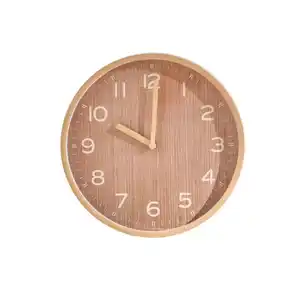 Wanduhr, Ă 35 cm, Holz, modern