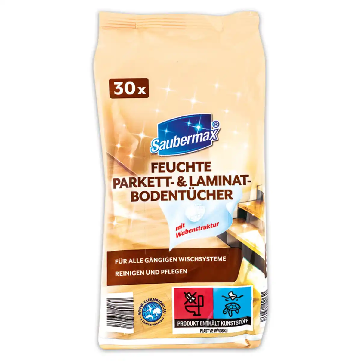 Bild 2 von Saubermax/Lifeform Feuchte Boden-/ Reinigungstücher