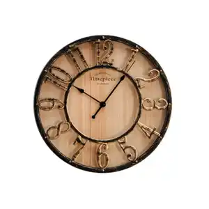 Wanduhr, Ă 35 cm, Holzoptik, rustikal