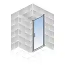 Bild 2 von Duschkabine »Alexa Style 2.0«, Drehtür in Nische, 80 x 192 cm, Mattschwarz