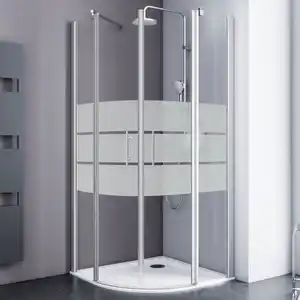 Runddusche »Alexa Style 2.0«, BxH: 90 x 192 cm, aluminiumfarben
