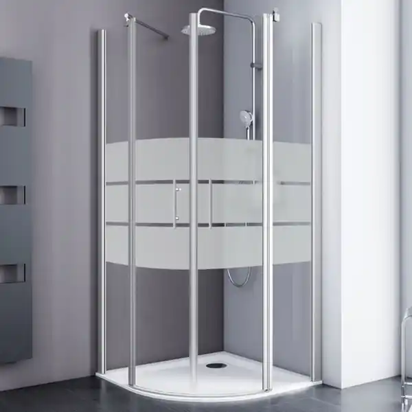 Bild 1 von Runddusche »Alexa Style 2.0«, BxH: 90 x 192 cm, aluminiumfarben