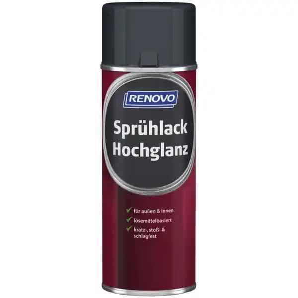Bild 1 von Sprühlack, anthrazitgrau RAL 7016, hochglänzend, 400ml