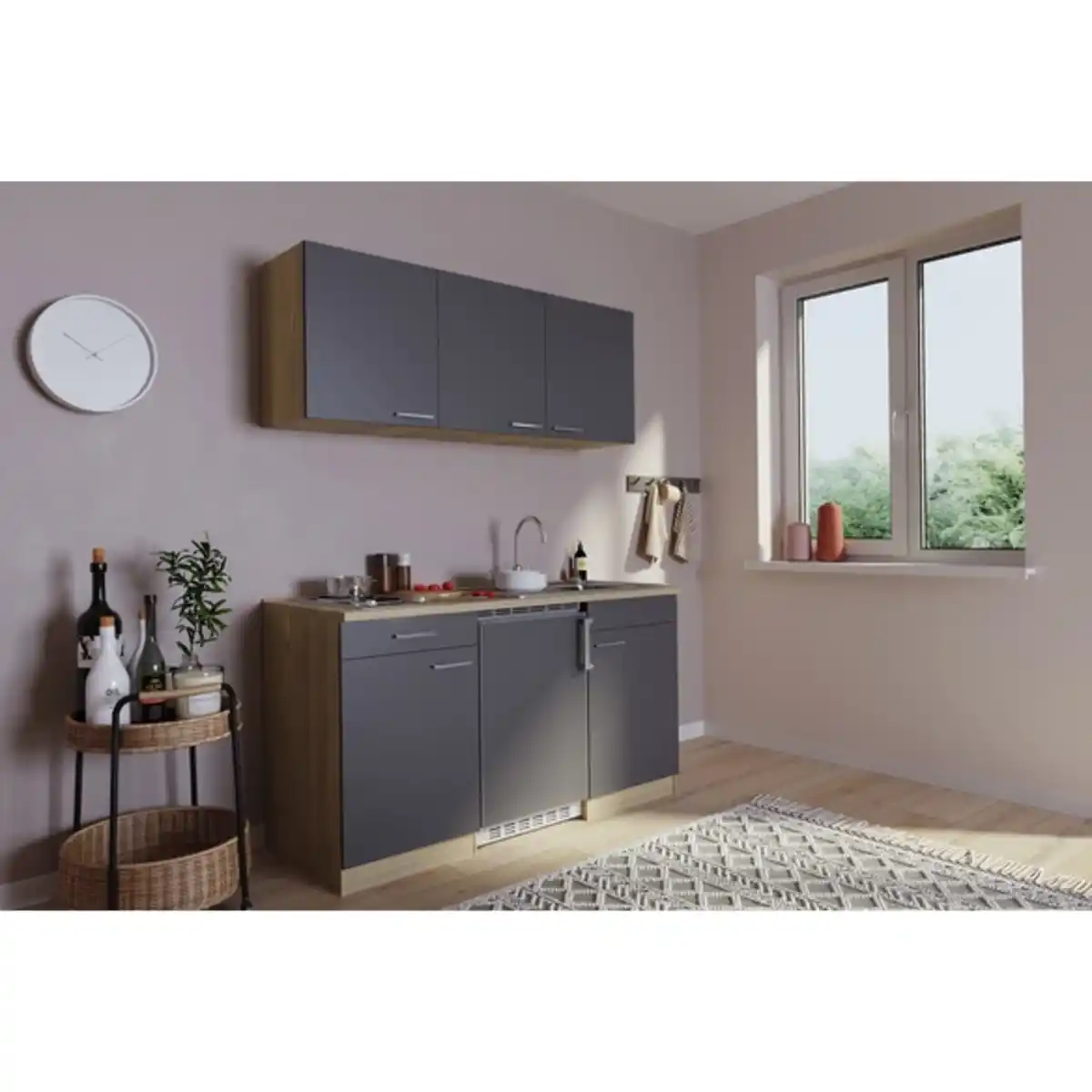 Bild 4 von Singleküche »KB150ESW«, mit E-Geräten, Gesamtbreite: 150 cm