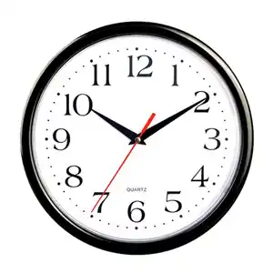 Wanduhr (Analog), Ă: 25 cm, Klassik-Optik, schwarz/weiĂ