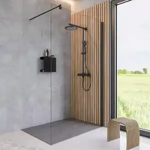 Walk-In Dusche »Black Style«, Höhe: 200 cm, eckig, mattschwarz