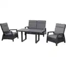 Bild 1 von Siena Garden Lounge-Set 'Taranto' blau-grau 4-teilig