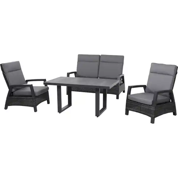 Bild 1 von Siena Garden Lounge-Set 'Taranto' blau-grau 4-teilig