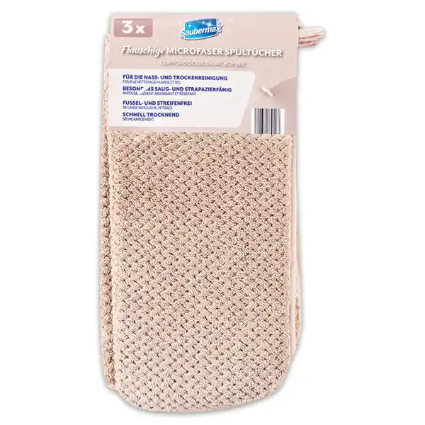 Bild 2 von Saubermax Microfaser-Zaubertücher / flauschige Spültücher