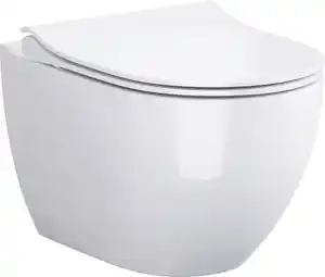 Primaster Wand WC spülrandlos Pandora Tiefspüler weiß inkl. WC Sitz