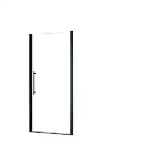 Duschkabine »Alexa Style 2.0«, Drehtür in Nische, 90 x 192 cm, Mattschwarz