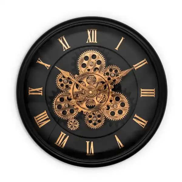 Bild 1 von Wanduhr, Ø 40 cm, Holz/Kunststoff, kupfer/schwarz