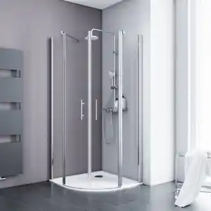 Runddusche »ExpressPlus Alexa Style 2.0«, Radius: 55 cm, BxHxT: 90 x 192 x 90 cm, inkl. Duschwanne
