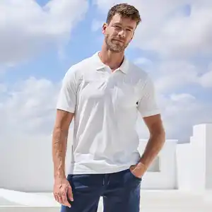 Herren-Poloshirt mit Rippkragen