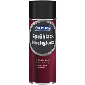 Sprühlack, verkehrsschwarz RAL 9017, hochglänzend, 400ml