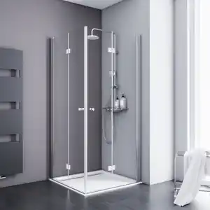 Eckeinstieg »Alexa Style 2.0«, BxH: 100 x 192 cm, Sicherheitsglas, transparent/aluminiumfarben