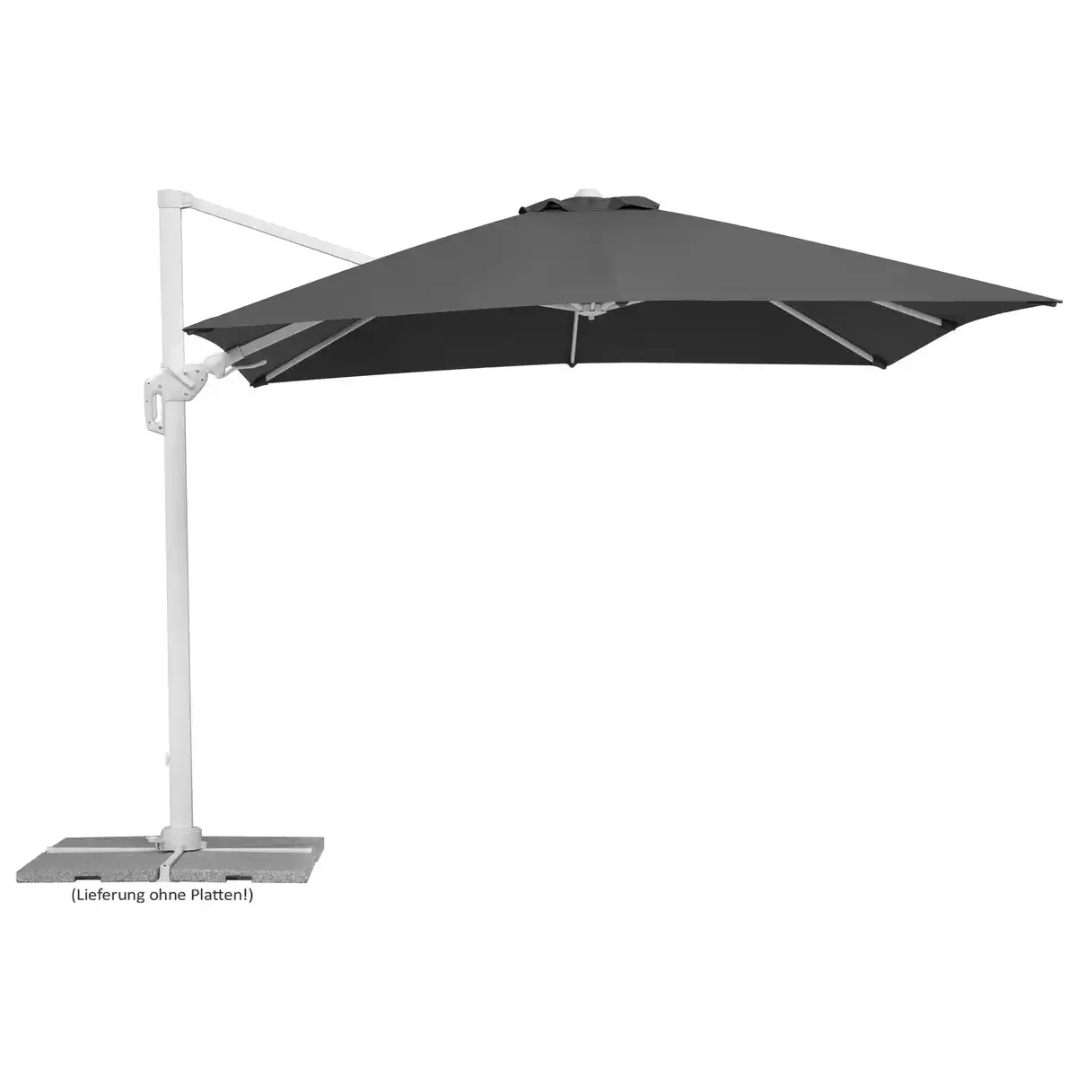 Bild 1 von Schneider Ampelschirm 'Rhodos Twist Bianco' anthrazit 300 x 300 x 264 cm