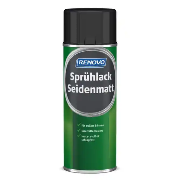 Bild 1 von Sprühlack, verkehrsschwarz RAL 9017, seidenmatt, 400ml