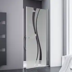 Drehtür »Alexa Style 2.0«, in Nische, Höhe: 192 cm, chromfarben, Scheibenstärke: 5 mm