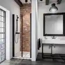 Bild 3 von Duschkabine »Alexa Style 2.0«, Pendeltür in Nische, 80 x 192 cm, Mattschwarz