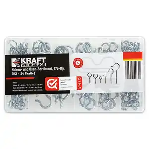 Kraft Werkzeuge Haken- und Ösen-Sortiment 175tlg.