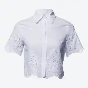 Damen-Bluse mit Lochstickerei