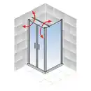 Bild 3 von Duschkabine »Alexa Style 2.0«, Pendeltür inklusive SW, 80 x 80 x 192 cm, Mattschwarz