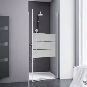 Drehtür »Alexa Style 2.0«, Höhe: 192 cm, aluminiumfarben, Scheibenstärke: 5 mm