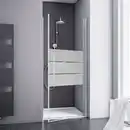 Bild 1 von Drehtür »Alexa Style 2.0«, Höhe: 192 cm, aluminiumfarben, Scheibenstärke: 5 mm