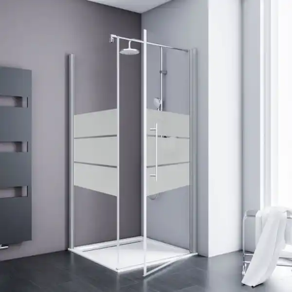 Bild 1 von Duschwand »Alexa Style 2.0«, BxH: 90 x 200 cm, ESG, Drehtür mit Seitenwand, Ecke
