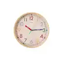 Bild 1 von Wanduhr, Ø 30 cm, Holzoptik, bunt