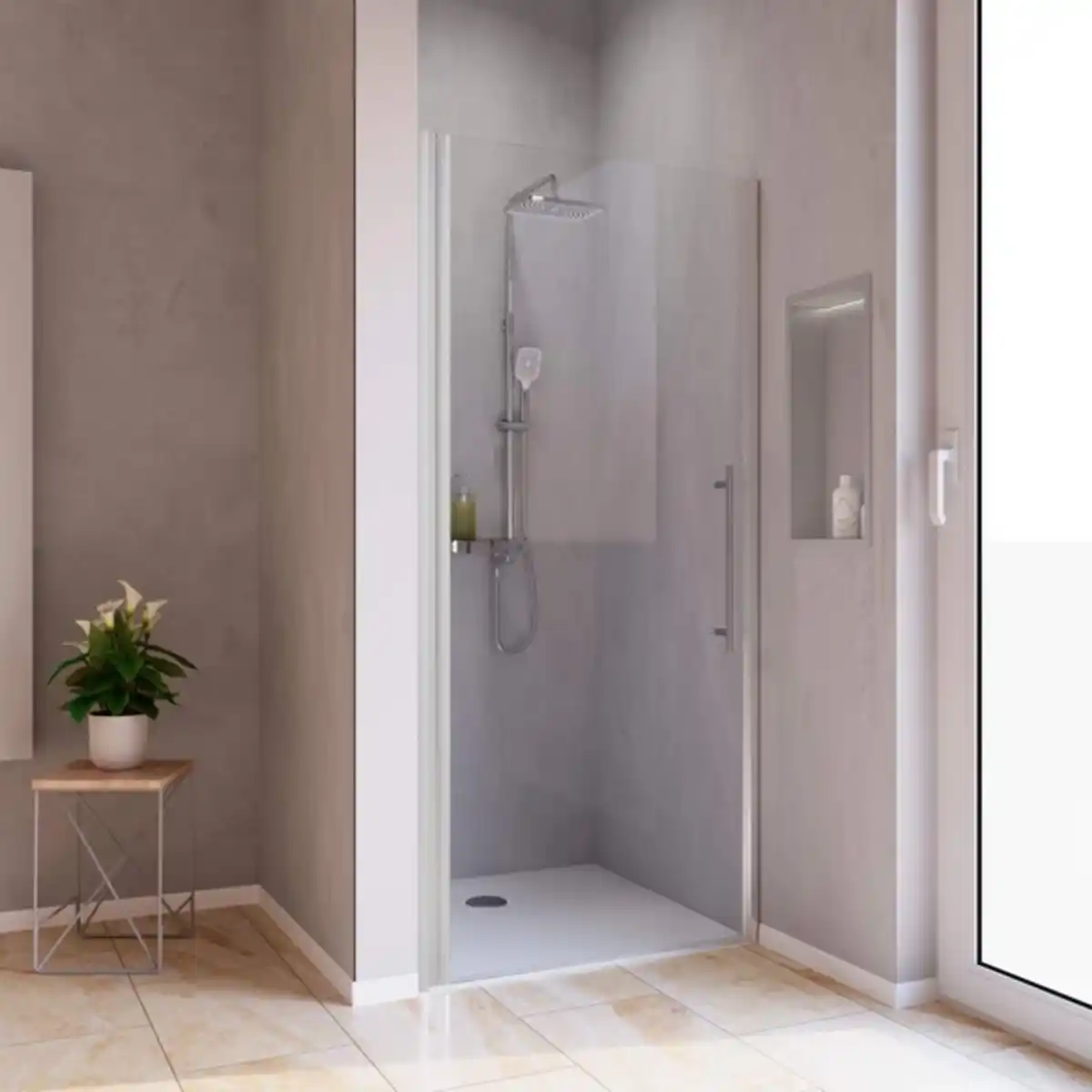 Bild 1 von Duschtür »Sirius«, Drehtür, BxH: 90 x 190 cm