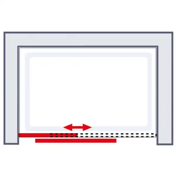 Bild 4 von Duschkabine »Alexa Style 2.0«, Schiebetür in Nische, 140 x 200 cm, Mattschwarz