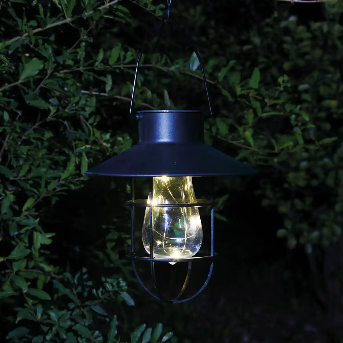 Bild 1 von toom LED-Solar-Laterne Kunststoff schwarz 20 cm