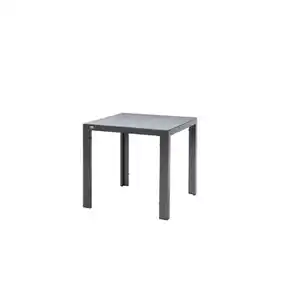 Tisch, BxT: 80 x 90 cm, Aluminium/Glas, anthrazit